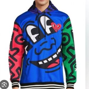 Members Only X Keith Haring Graphic Hoodie Sz Small NWT
